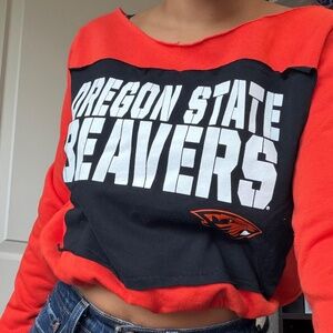 Oregon State Cropped Vintage Sweatshirt Small